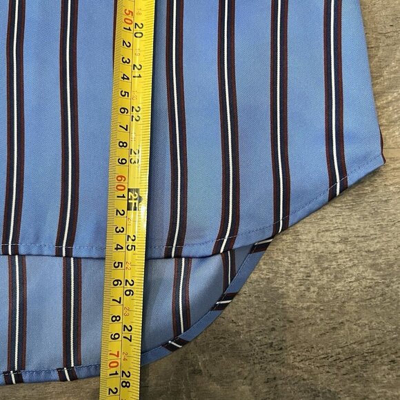 RAILS Women’s Dorian Primrose Stripe Satin Button Down Shirt Size Large Blue - Picture 8 of 8